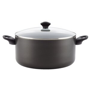 10.5 qt Non-Stick Covered Aluminum Stock Pot