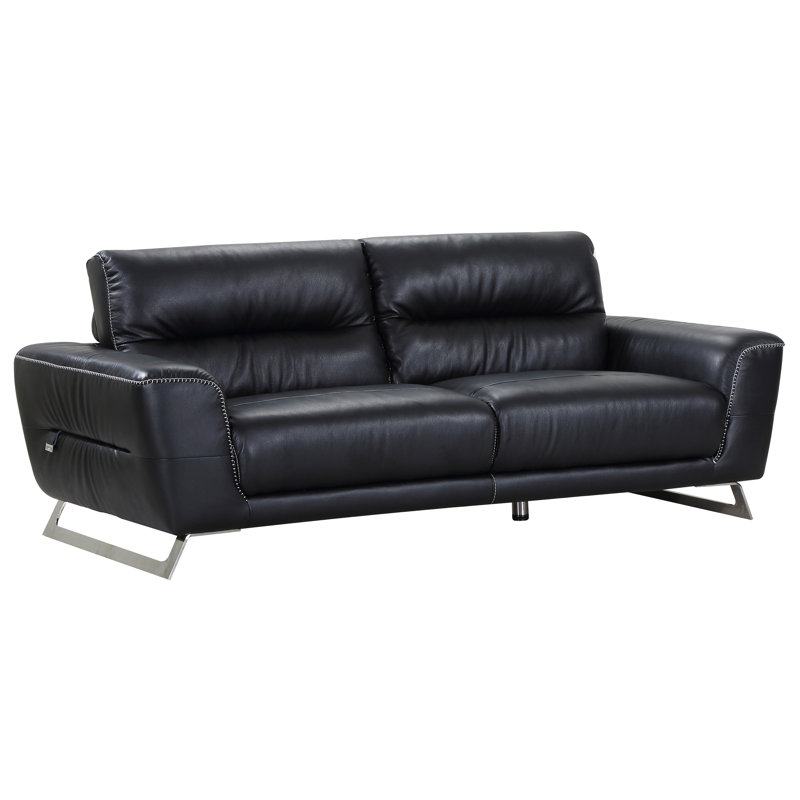 Orren Ellis Hawkesbury Common Luxury Italian Upholstered Living Room Hawkesbury Common Luxury Italian Upholstered Living Room Leather Sofa