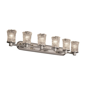 Rondo Veneto Luce 6 Light Cylinder w/ Rippled Rim Bath Vanity Light