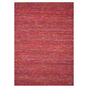 Stella Hand-Hooked Red Area Rug