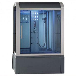 Steam Shower Sauna Combo Wayfair 59 X 89 Rectangular Sliding Steam Shower With Base Included