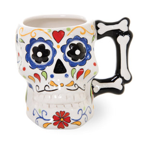 Day of Dead Skull Mug (Set of 2)