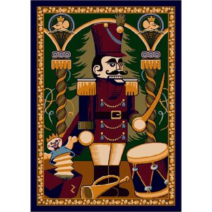 Winter Seasonal Nutcracker Area Rug