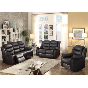 Bennett 3 Piece Leather Living Room Set by AC Pacific