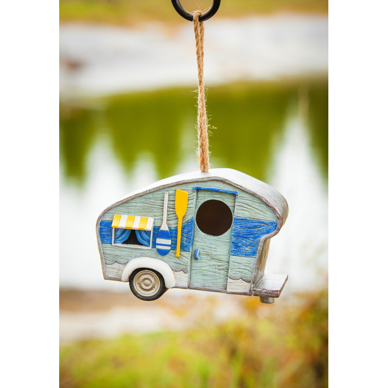 Evergreen Flag Garden Waterside Camper Shaped Polystone 7 In X