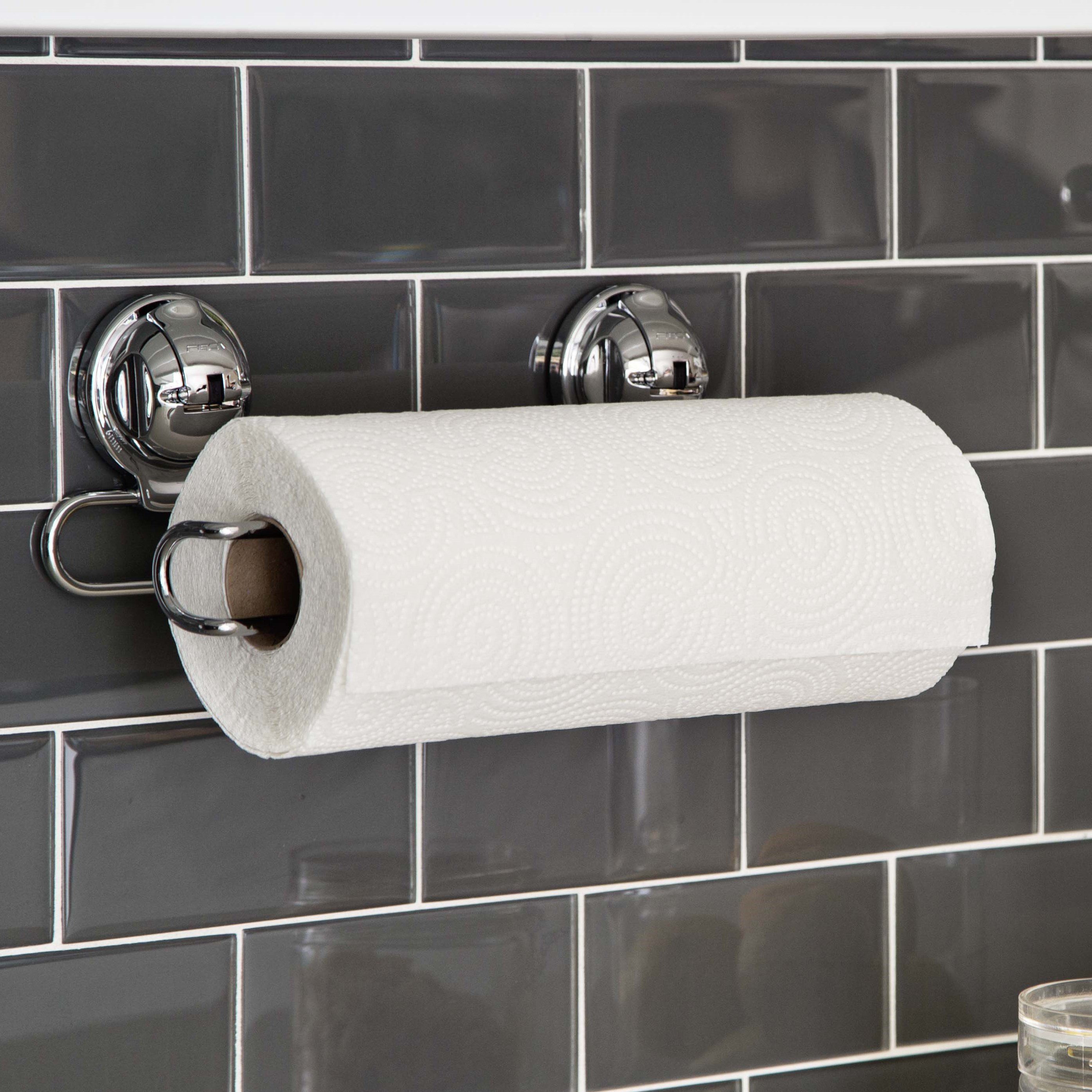 Feca Stainless Steel Wall Mount Paper Towel Holder With Ful Feca Stainless Steel Wall Mount Paper Towel Holder With Ful Suction Cup Reviews Wayfair