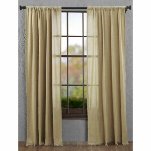 Francoise Solid Sheer Rod Pocket Curtain Panels (Set of 2)