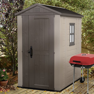 Factor 4 ft. 3 in. W x 6 ft. 2 in. D Plastic Tool Shed