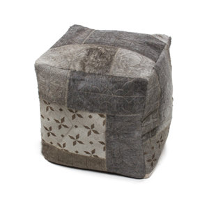 Pouf Gleam 560 aus Leder von Kayoom