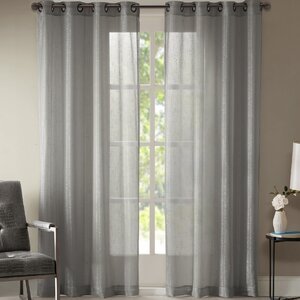 Dalton Solid Sheer Grommet Single Curtain Panel