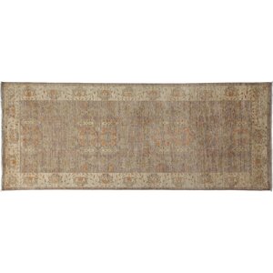 One-of-a-Kind Oushak Hand-Knotted Beige Area Rug