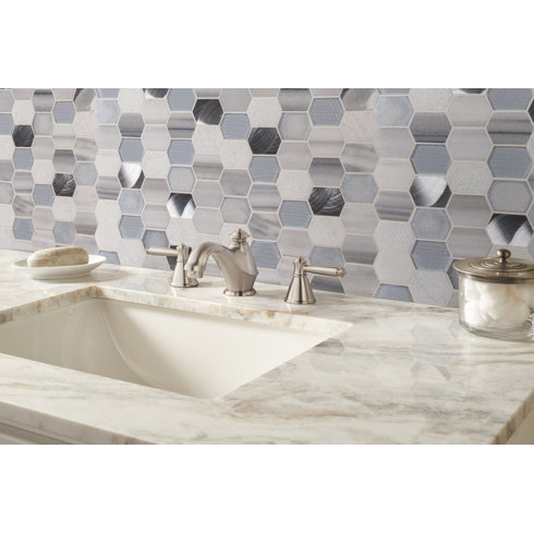Msi Harlow Picket Gl Stone Mosaic Tile In Gray Wayfair Harlow Picket Gl Stone Mosaic Tile In Gray