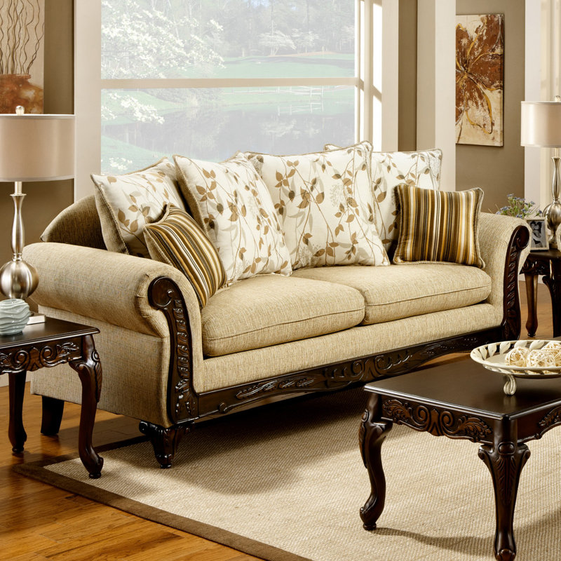 Hokku Designs Aveline Tan Fabric Sofa Set & Reviews Wayfair
