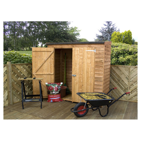 Mercia Garden Products 6 Ft. W x 2.6 Ft. D Wooden Overlap ...