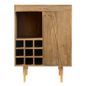 Caresse Bar Cabinet with Wine Storage by Mistana