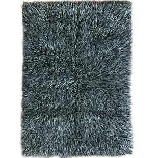 Greek Flokati Rug Wayfair Talan Flokati Wool Black White Area Rug