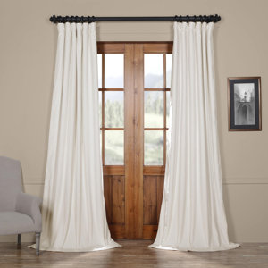 Hackney Velvet Solid Blackout Rod Pocket Single Curtain Panel
