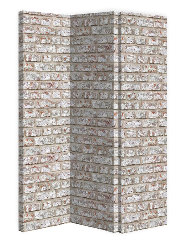 Arthouse 59" x 47" Brick 3 Panel Room Divider & Reviews ...