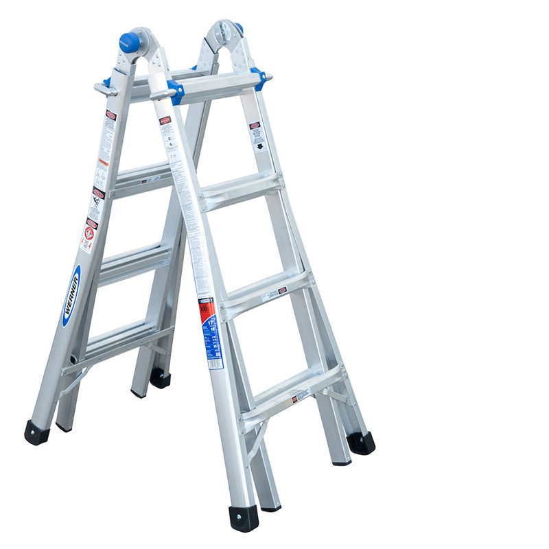Werner 17 Ft Aluminum Telescoping Multi Position Ladder Reviews Wayfair Werner 17 Ft Aluminum Telescoping Multi Position Ladder Reviews Wayfair