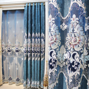 European Style Nature/Floral Blackout Grommet Single Curtain Panel
