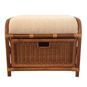 Jerry Rattan Wicker Storage Ottoman by..