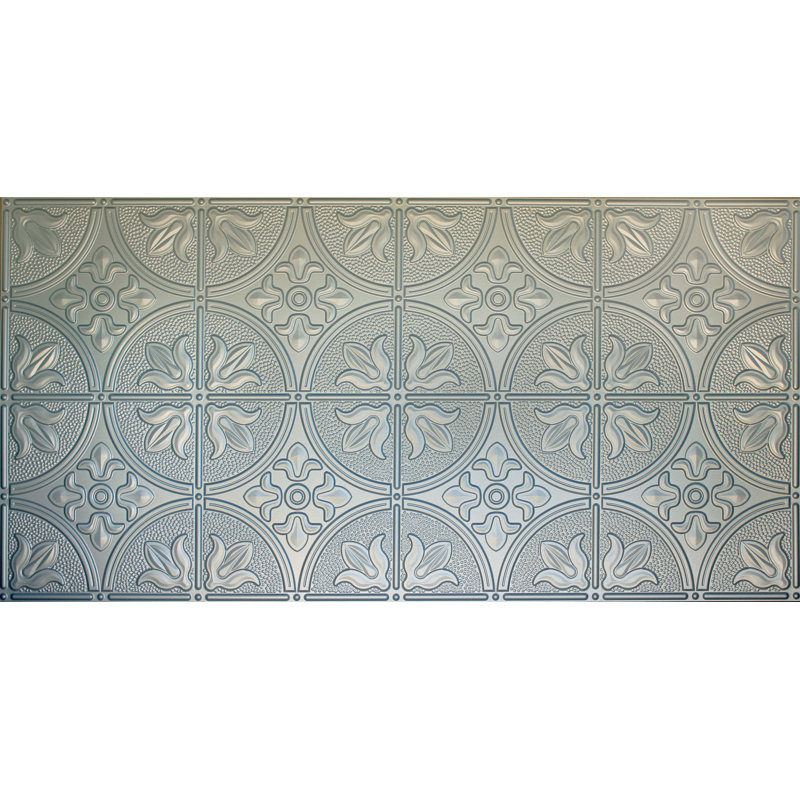 Global Specialty Products Glue Up Traditional 2 X 4 Tin Ceiling Global Specialty Products Glue Up Traditional 2 X 4 Tin Ceiling Tile In Nickel Reviews Wayfair
