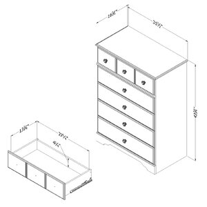 Little Treasures 5 Drawer Chest