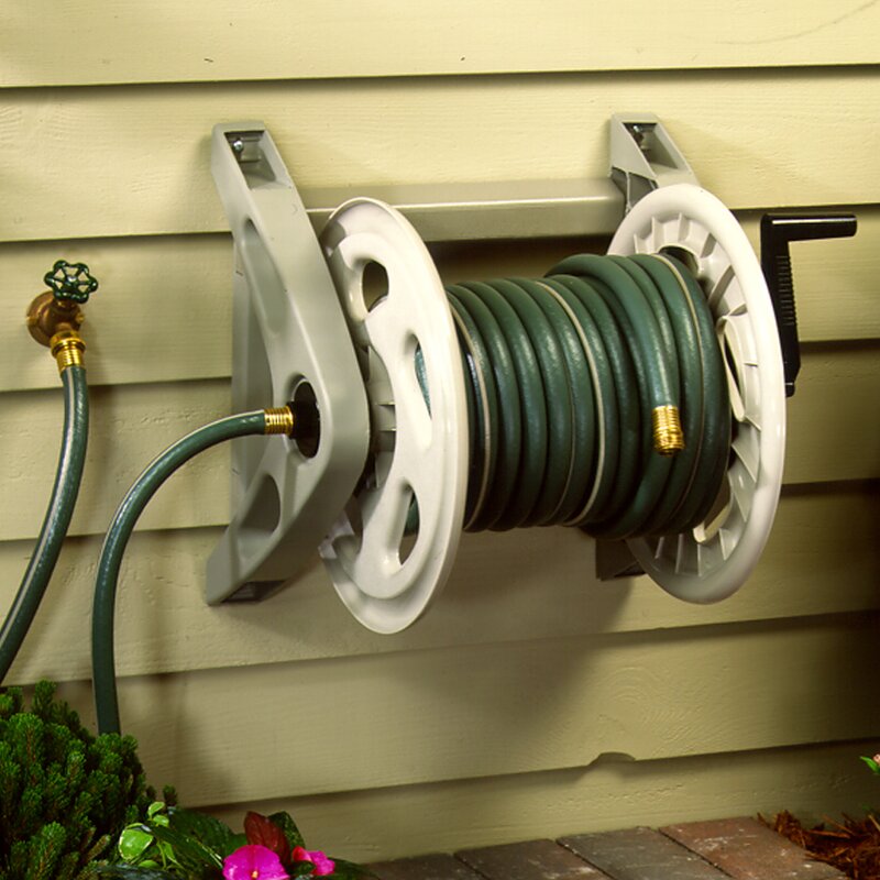 Suncast Side Tracker Plastic Wall Mounted Hose Reel & Reviews 