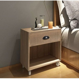 Brown Leather Bedside Cabinet Wayfair Co Uk Brown Solid Wood 1 Drawer Bedside Table
