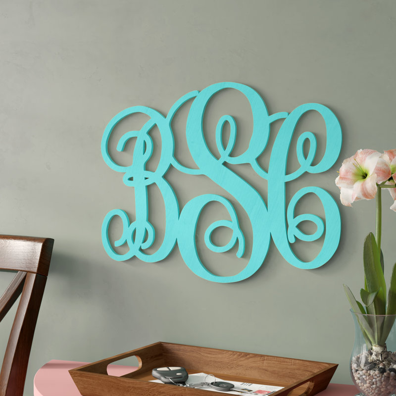 Winston Porter 3 Letter Script Monogram Wall Decor Wayfair 3 Letter Script Monogram Wall Decor