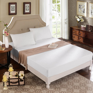Viscose Rayon from Bamboo Terry Hypoallergenic Waterproof Mattress Protector by Alwyn Home