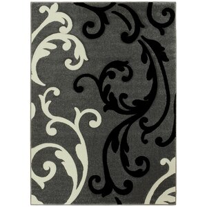 Floral Gray Area Rug