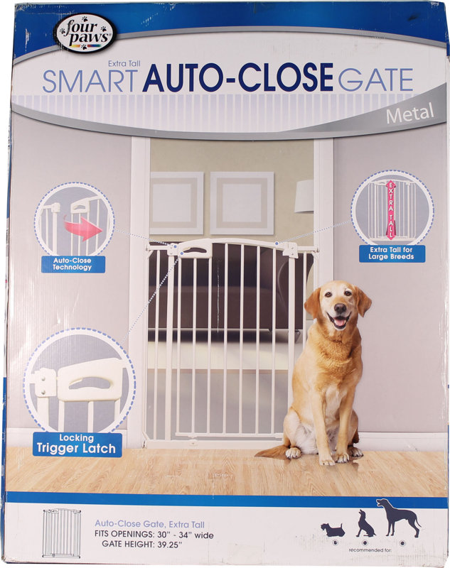 Four Paws Extra Tall Auto Closing Metal Dog Gate & Reviews Wayfair