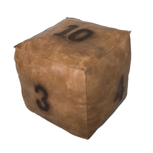 Pouf Judi aus Leder von Williston Forge