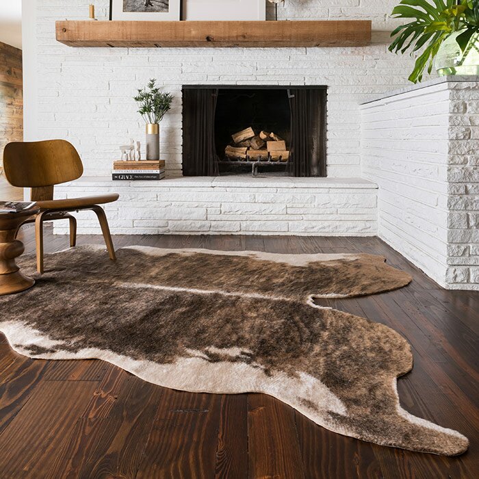 Margo Faux Cowhide Beige/Brown Area Rug & Reviews | Birch Lane