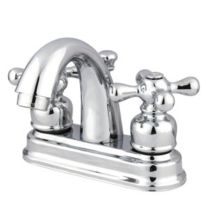 Restoration Centerset Double Handle Lavatory Faucet with Drain Assembly