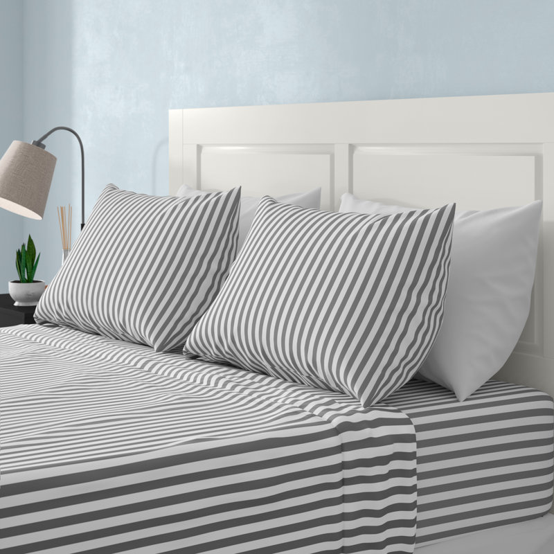 The Twillery Co Newt Microfiber Quality Clic Stripe Sheet Set Newt Microfiber Quality Clic Stripe Sheet Set Reviews Wayfair