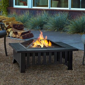 Lafayette Steel Wood Burning Fire Pit Table