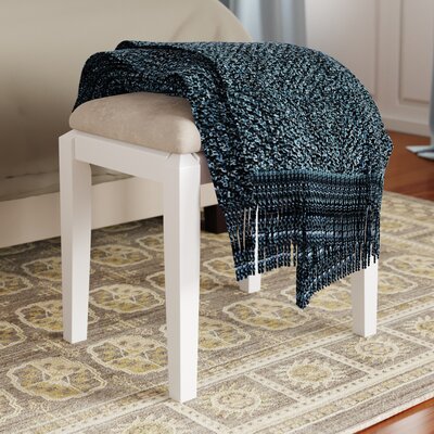 Darby Home Co Andalusia Vanity Stool  Finish: Snow White