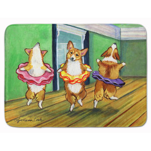 Corgi Little Ballerina Memory Foam Bath Rug