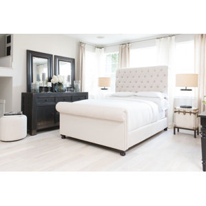 Watkins King Upholstered Sleigh Bed by Darby Home Co