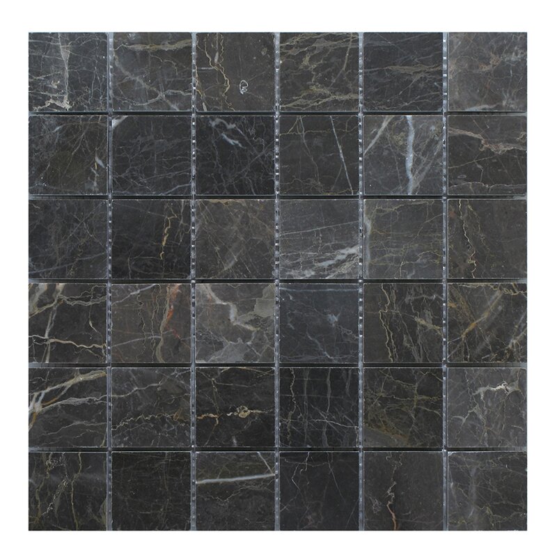 Dark Gray Marble Tile Flooring nevada 2 x 2 marble mosaic tile in dark gray