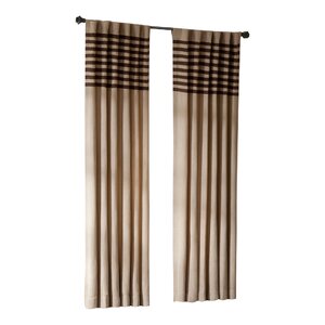 Bartholomew Striped Semi-Sheer Rod Pocket Curtain Panels (Set of 2)