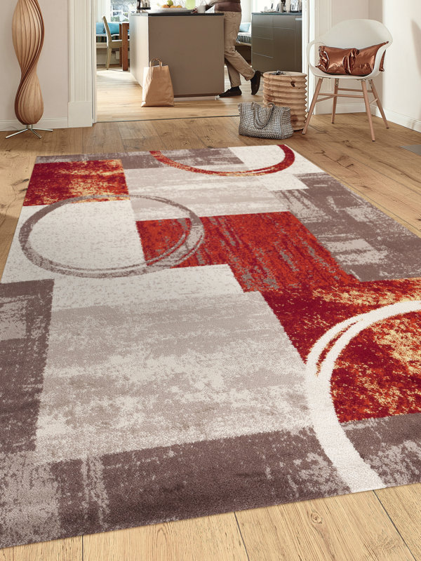 Red And Beige Area Rug Ideas T Austin Design Geneva Red Gray Beige Area Rug Reviews Wayfair