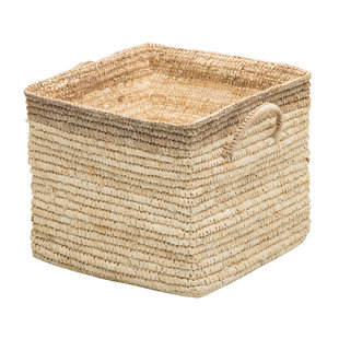 Lined Wicker Baskets Wayfair Square Wicker Storage Basket