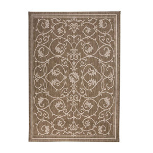 Veranda Scroll Cocoa Indoor/Outdoor Area Rug