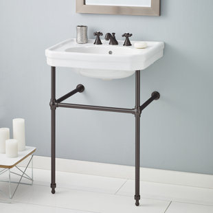 Bathroom Console Sink Metal Legs Wayfair Save