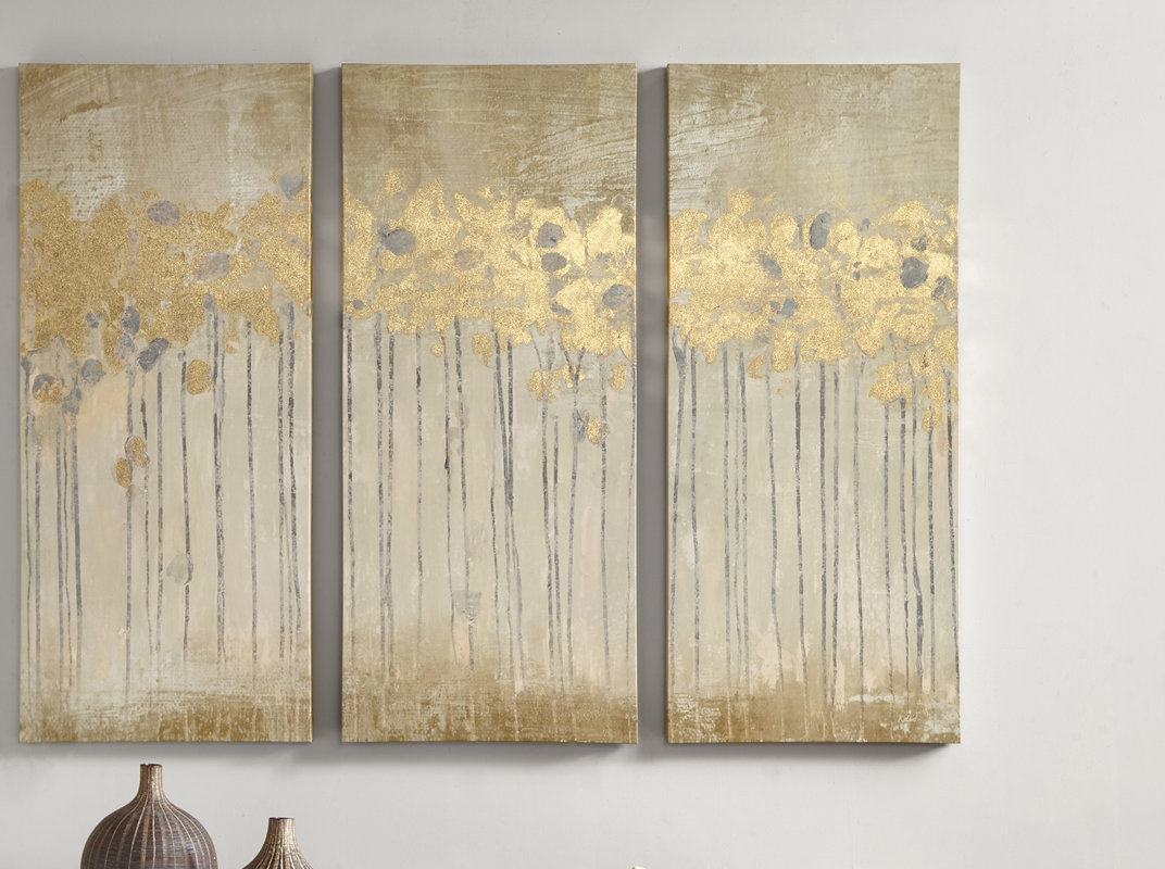 Willa Arlo Interiors 'Sandy Forest' 3 Piece Painting Print Set & Reviews Wayfair
