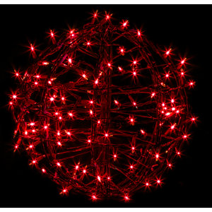 Grapevine Fold Flat Sphere with 100 Incandescent Lights