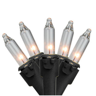 black wire christmas lights